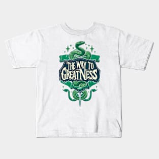 The Way to Greatness - Serpent - Shield - Fantasy Kids T-Shirt